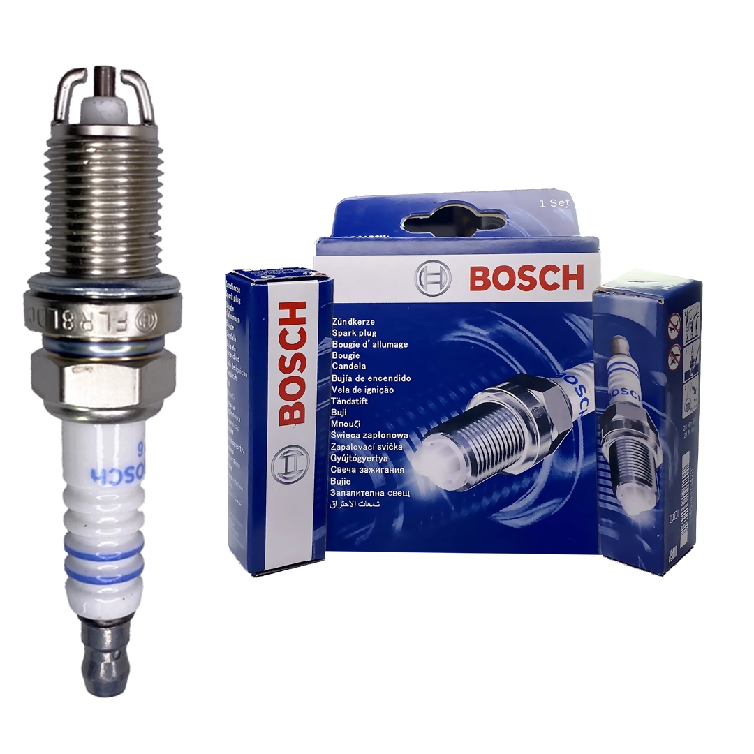 شمع پایه کوتاه دو پلاتین بوش BOSCHروسیه اصلی بسته ۴عددی