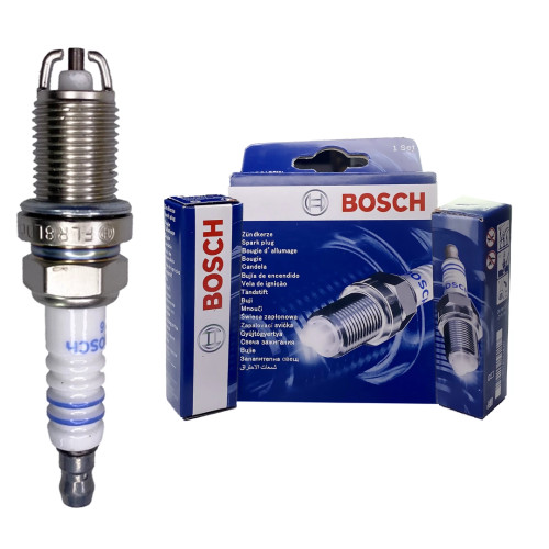 شمع پایه کوتاه دو پلاتین بوش BOSCHروسیه اصلی بسته ۴عددی